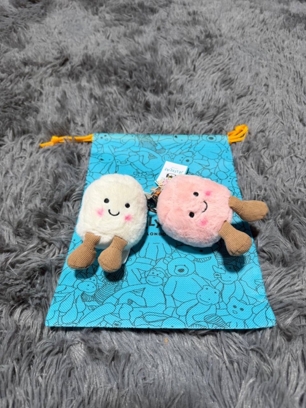 Jellycat Amuseables Pair of Marshmallows Bag Charm